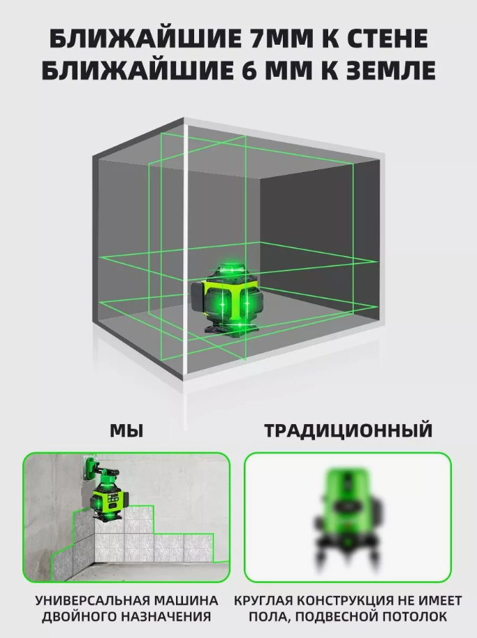 Лазерный уровень нивелир PAOWAFOL 4D/16 линий - фото 3 - id-p224454207