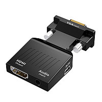 Конвертер VGA (вход) - HDMI (выход) - H01, не требует VGA кабель (для подключения монитора, телевизора)