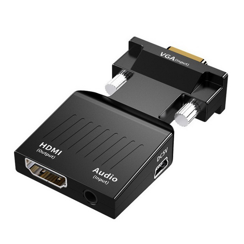 Конвертер VGA (вход) - HDMI (выход) - H01, не требует VGA кабель (для подключения монитора, телевизора) - фото 1 - id-p224454302