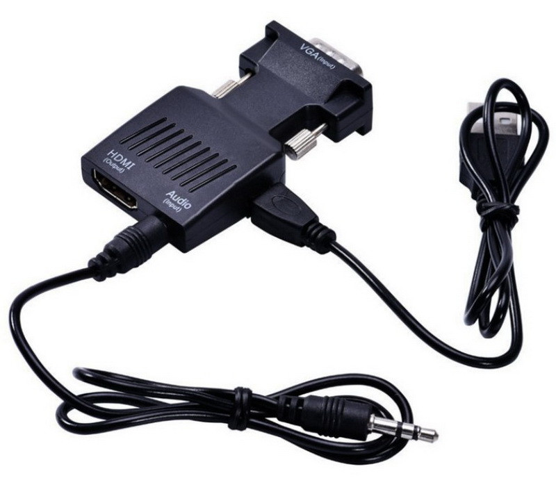 Конвертер VGA (вход) - HDMI (выход) - H01, не требует VGA кабель (для подключения монитора, телевизора) - фото 2 - id-p224454302