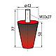 Отбойник (буфер) резиновый Ø-43 H-50, М10х27 (конический), фото 3