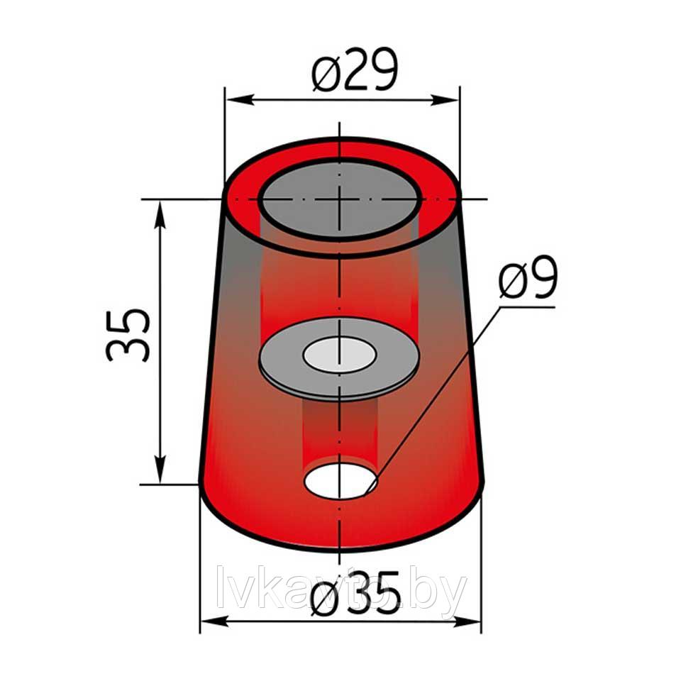 Отбойник резиновый (конический) D-35 H-35 - фото 2 - id-p25049511