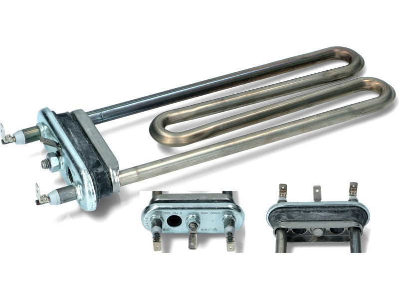 Нагревательный элемент ( ТЭН ) для стиральной машины Bosch Bo51519 (Irca 2000W прям.с отв.L=200, R9+, M155, - фото 1 - id-p139663243