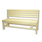 Скамья со спинкой 1,5 м., осина, фото 2