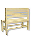 Скамья со спинкой 1,0 м., осина, фото 4