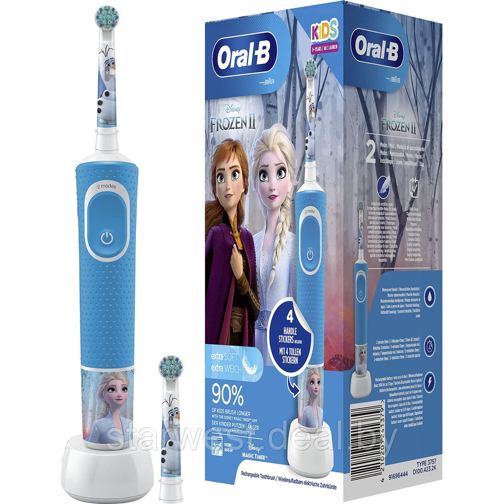 Oral-B Braun Vitality 100 KIDS Frozen Детская электрическая зубная щетка D100.423.2K - фото 1 - id-p224454684