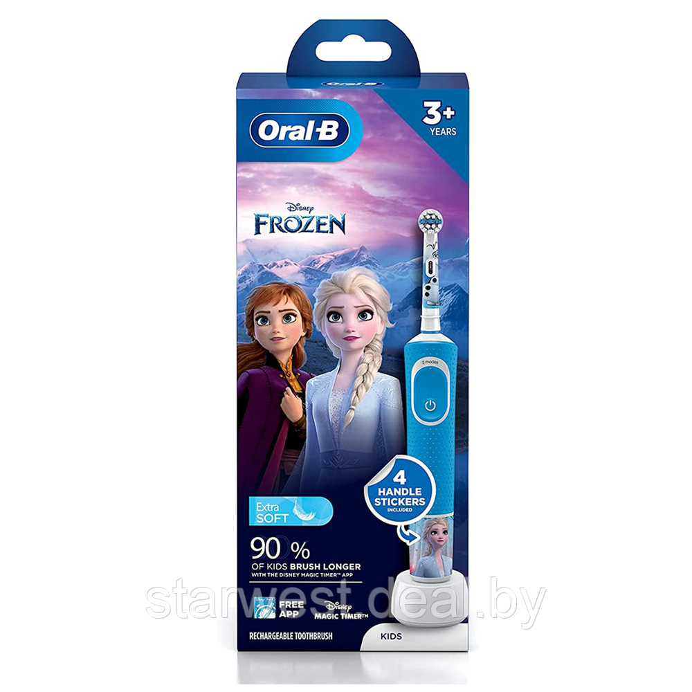 Oral-B Braun Vitality 100 KIDS Frozen Детская электрическая зубная щетка D100.423.2K - фото 2 - id-p224454684