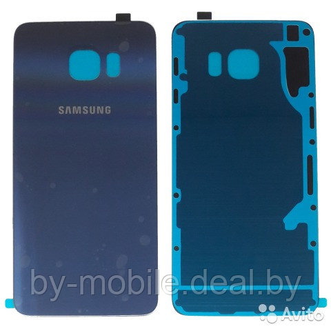 Задняя крышка (стекло) для Samsung Galaxy s6 Edge plus + G928F синяя - фото 1 - id-p224455152