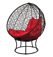 Кресло садовое BiGarden Orbis Black красная подушка