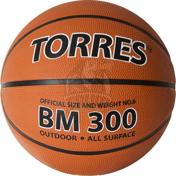Мяч баскетбольный тренировочный Torres BM300 Indoor/Outdoor №6 (арт. B02016-6)