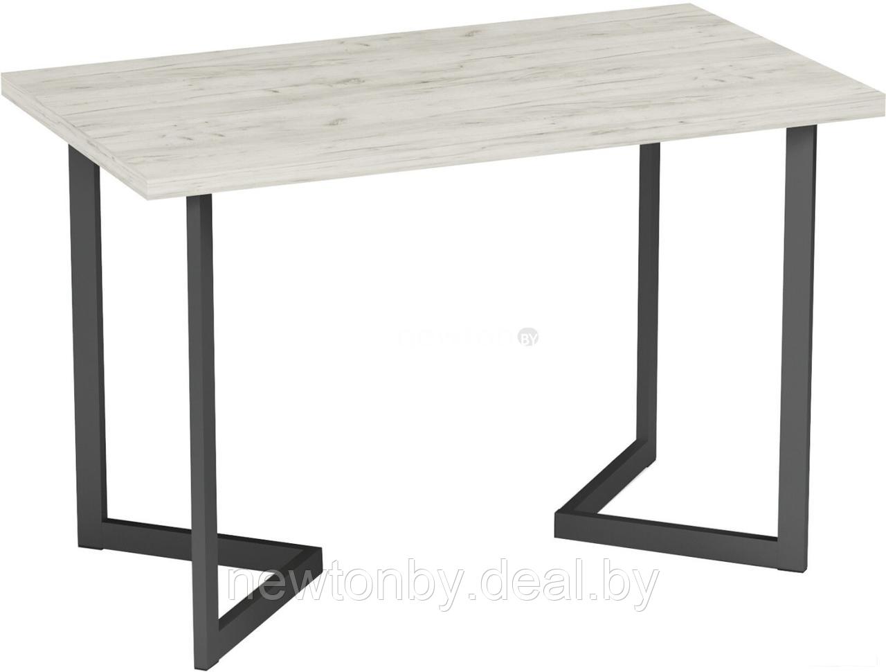 Кухонный стол Soma Miata 36 120x66 (дуб крафт белый/черный)