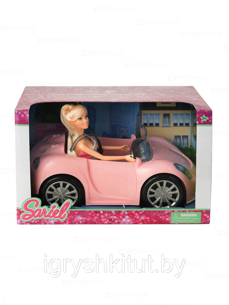 Розовая машина кабриолет с куклой - фото 2 - id-p224456925