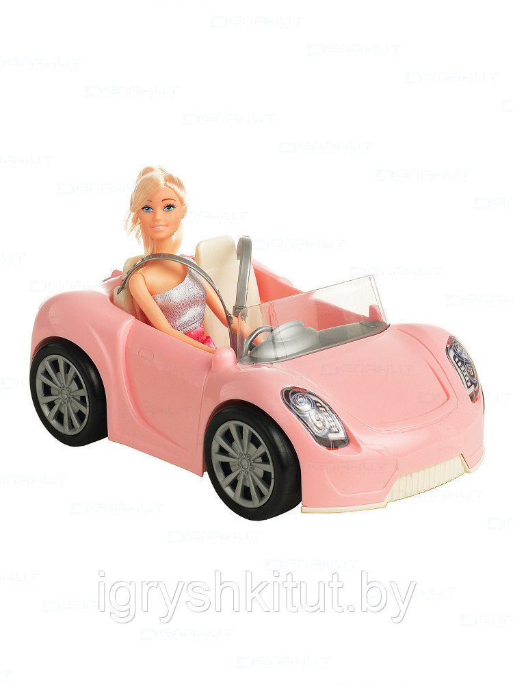 Розовая машина кабриолет с куклой - фото 1 - id-p224456925