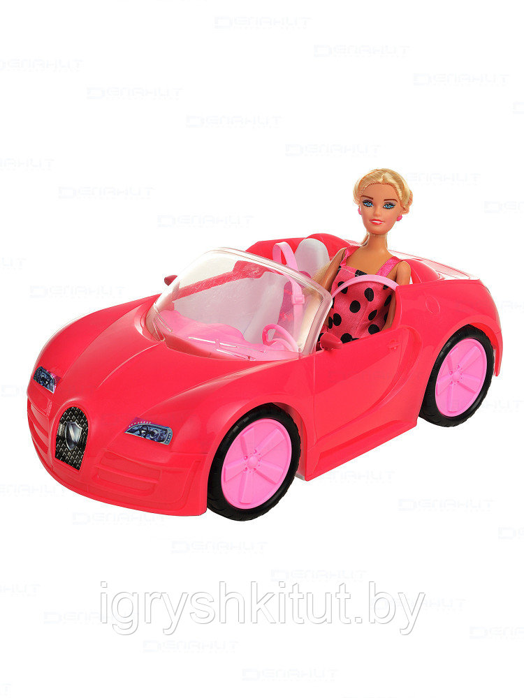 Розовая машина кабриолет с куклой - фото 1 - id-p224457038