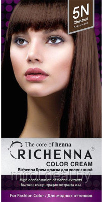Крем-краска для волос Richenna С хной 5N - фото 3 - id-p224457708