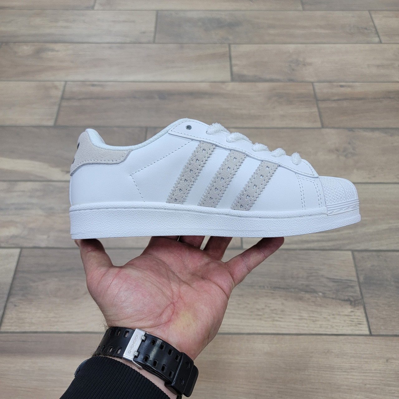 Кроссовки Adidas Superstar 'Crystal White' - фото 2 - id-p180827533