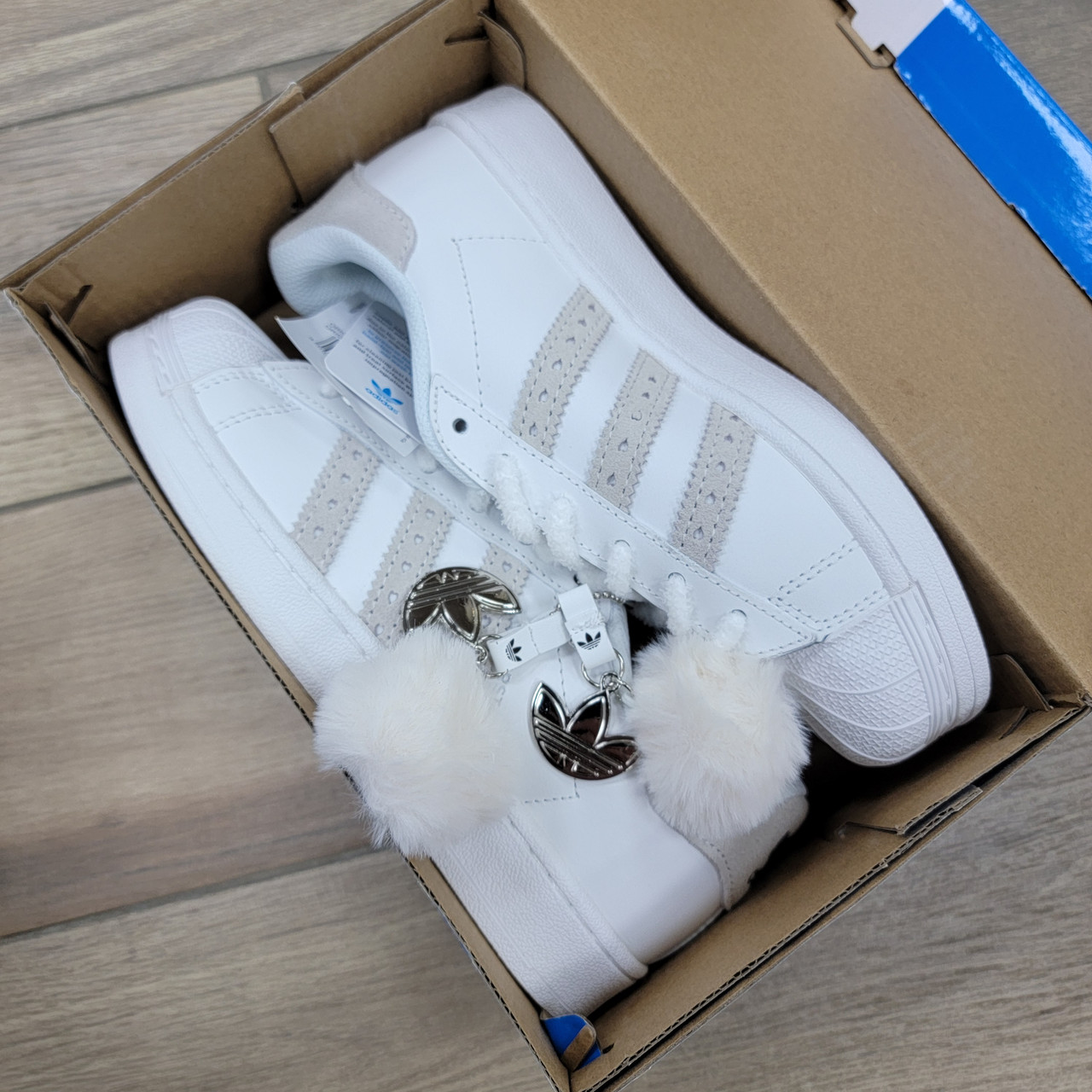 Кроссовки Adidas Superstar 'Crystal White' - фото 6 - id-p180827533