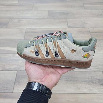 Кроссовки Adidas Superstar x Melting Sadness Green Brown