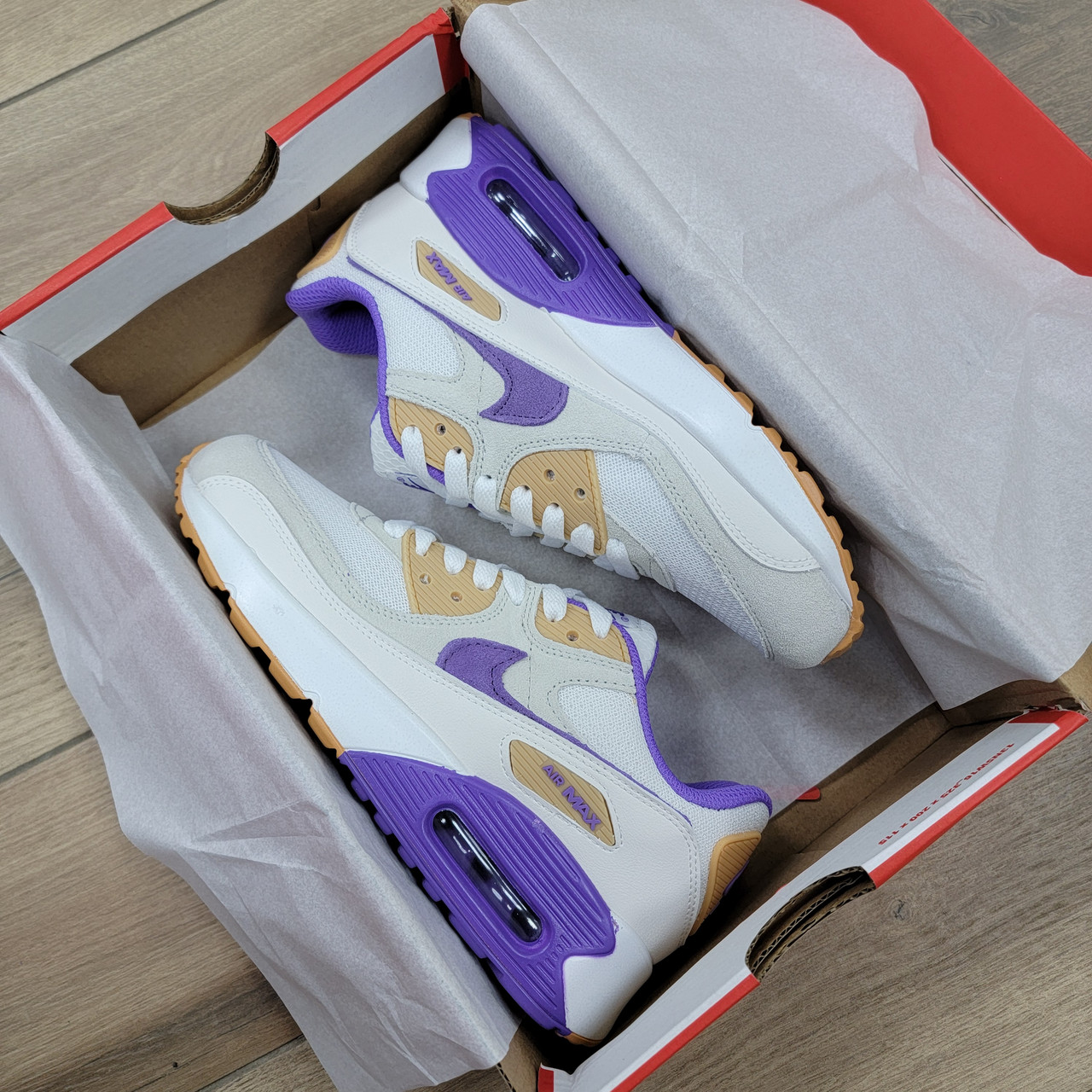 Кроссовки Nike Air Max 90 Sail Purple - фото 6 - id-p224424842