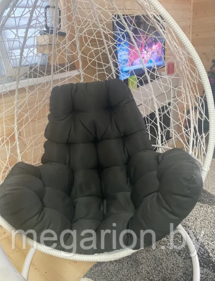 Подушка для одноместного подвесного кресла графит 115х120х10см - фото 10 - id-p202201548