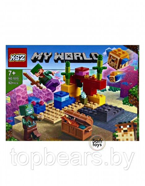 Детский конструктор Minecraft, Майнкрафт "My world" 470 деталей. - фото 1 - id-p224458066