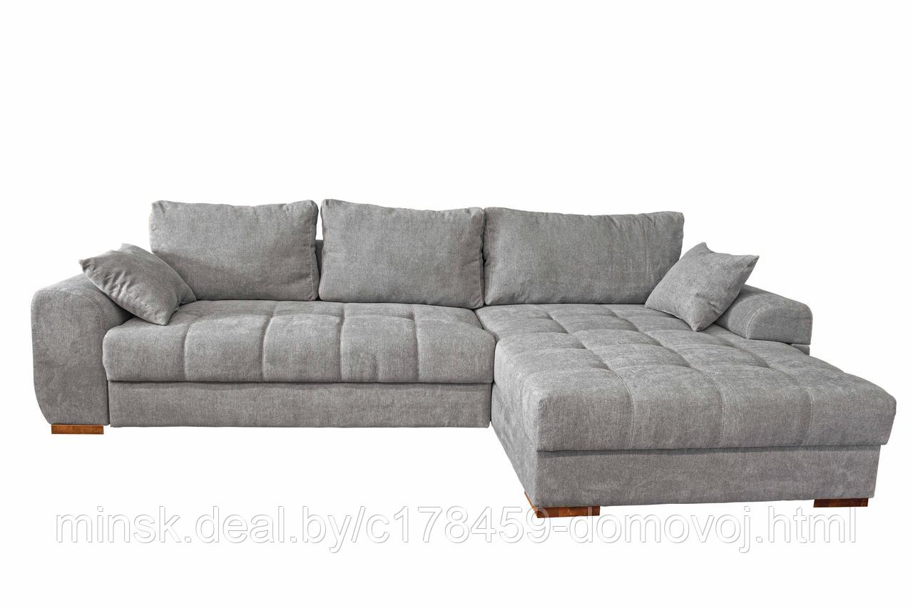 Угловой диван-кровать Evento (ткань Santos Lught Grey) - фото 1 - id-p224458087