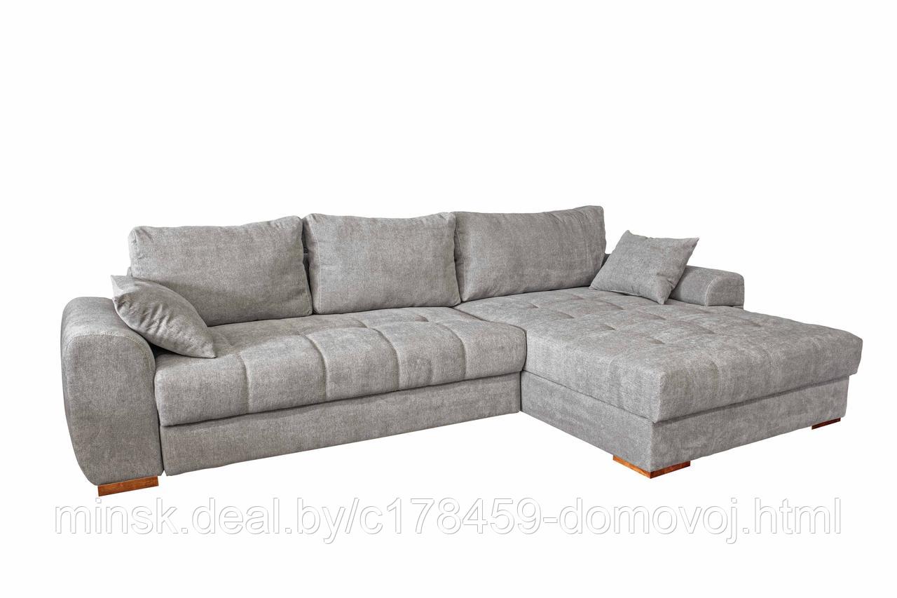 Угловой диван-кровать Evento (ткань Santos Lught Grey) - фото 2 - id-p224458087