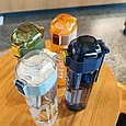 Спортивная бутылка для воды, оранжевая, 550 мл, фото 9