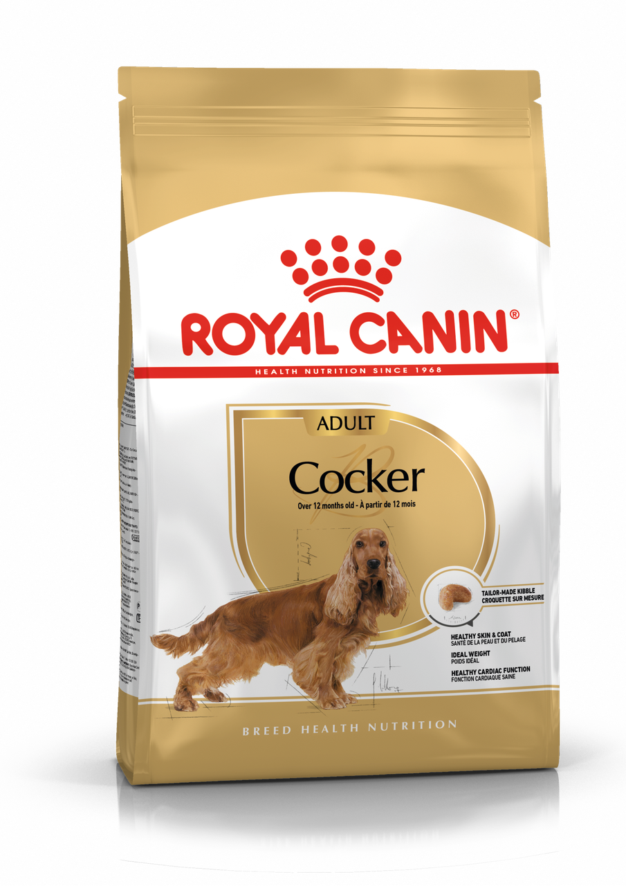 Сухой корм Royal Canin Cocker Adult для собак породы английский или американский кокер спаниель 3кг.