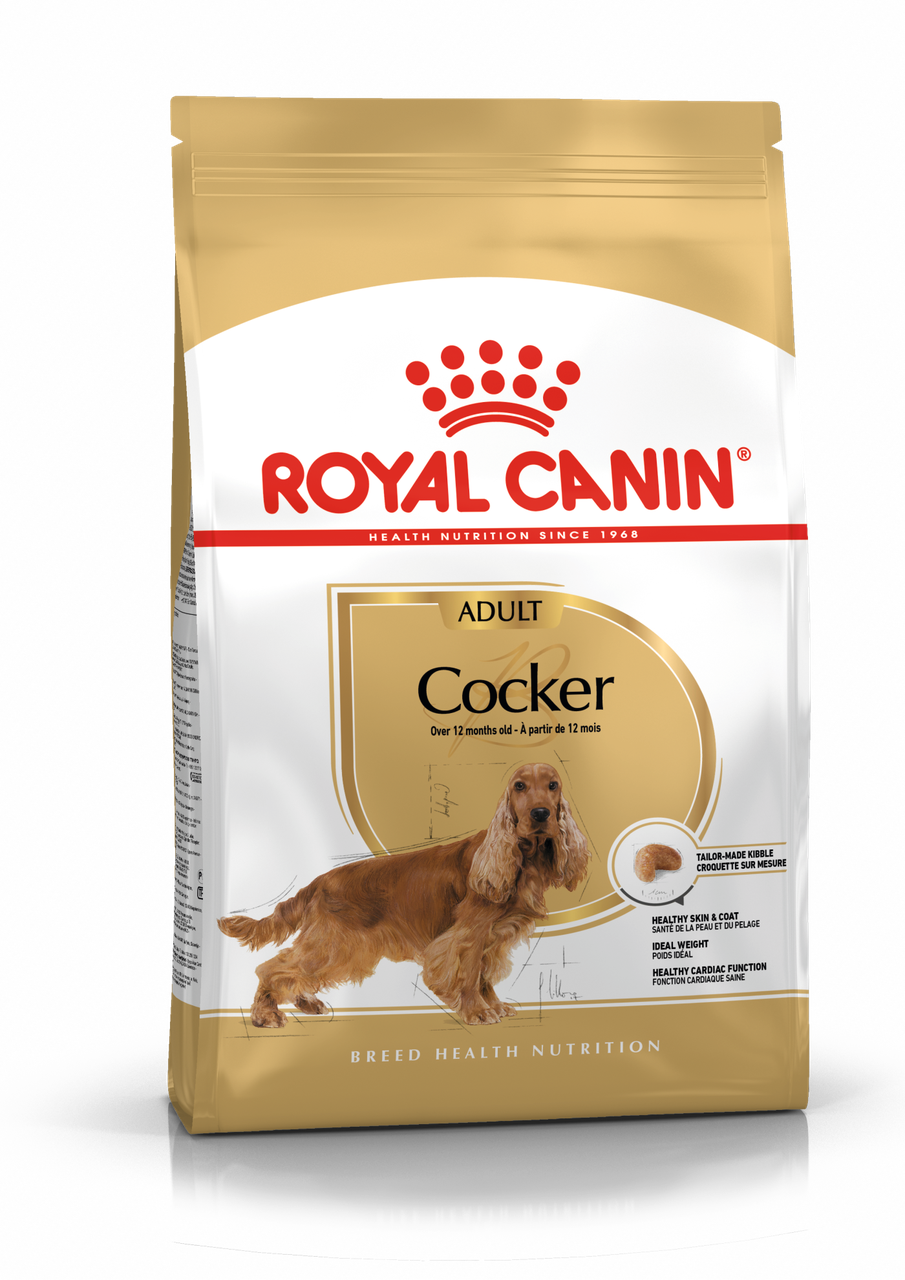 Royal Canin Cocker Adult, сухой корм для собак породы английский или американский кокер спаниель, 3кг., Россия - фото 1 - id-p224458231