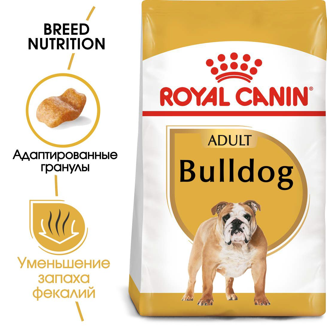 Royal Canin Bulldog Adult сухой корм для взрослых собак собак породы бульдог, 3кг., (Россия) - фото 2 - id-p224458663