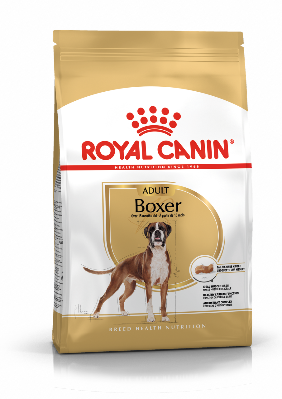 Royal Canin Boxer Adult сухой корм для взрослых и стареющих собак породы боксер, 12кг., (Россия) - фото 1 - id-p224458685