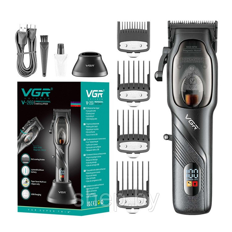 Профессиональная машинка для стрижки волос VGR V-269 - фото 4 - id-p224458932