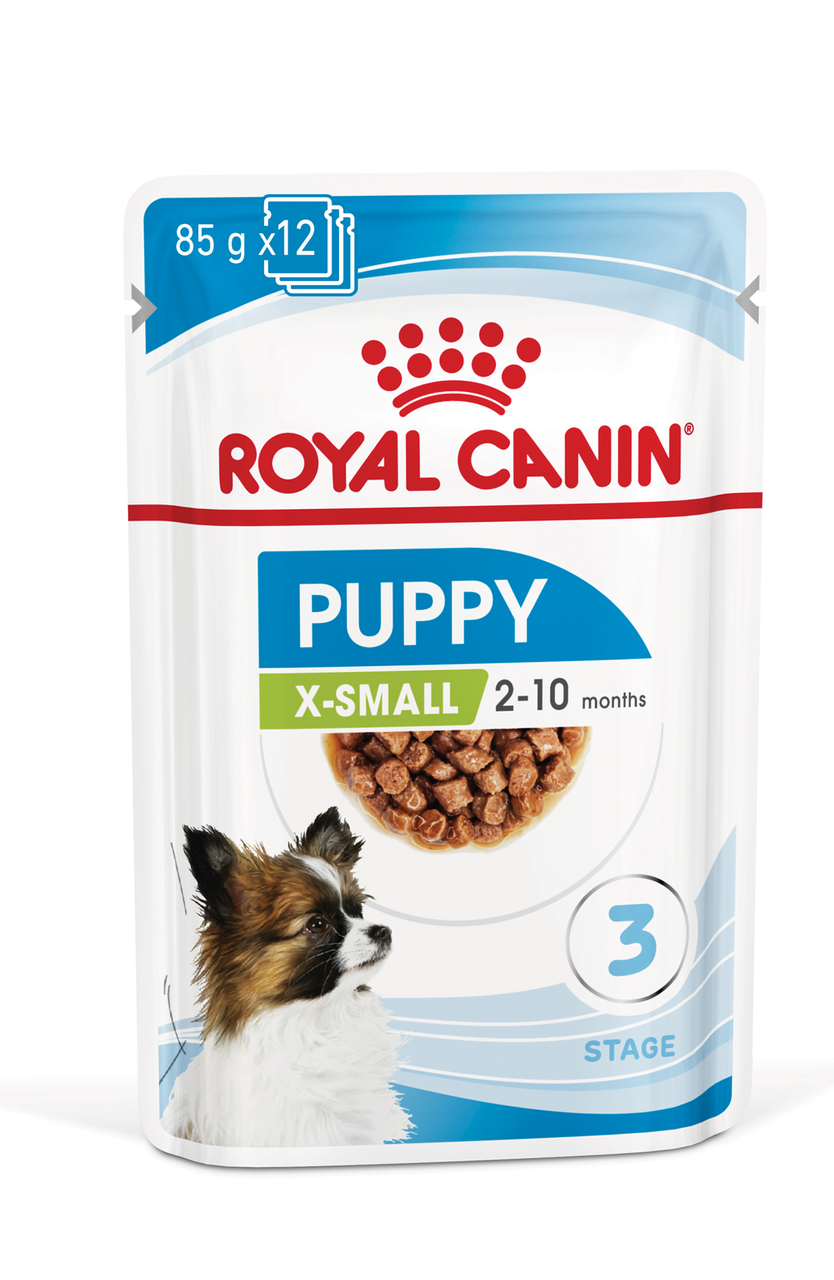 Royal Canin X-Small Puppy влажный корм (в соусе) для щенков собак миниатюрных размеров, 85г., (Австрия) - фото 1 - id-p224458935