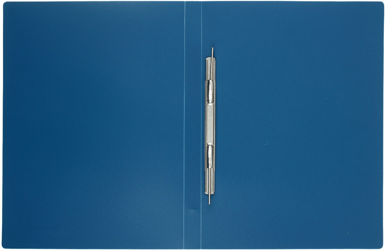 Папка-скоросшиватель пластиковая с пружиной Brauberg «Стандарт» толщина пластика 0,6 мм, синяя