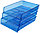 Набор из трех лотков горизонтальных Brauberg Office 340*270*70 мм, тонированный синий, фото 3