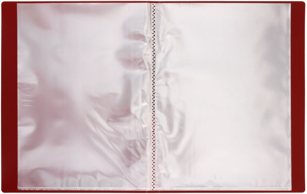 Папка пластиковая на 30 файлов Brauberg Office толщина пластика 0,5 мм, красная