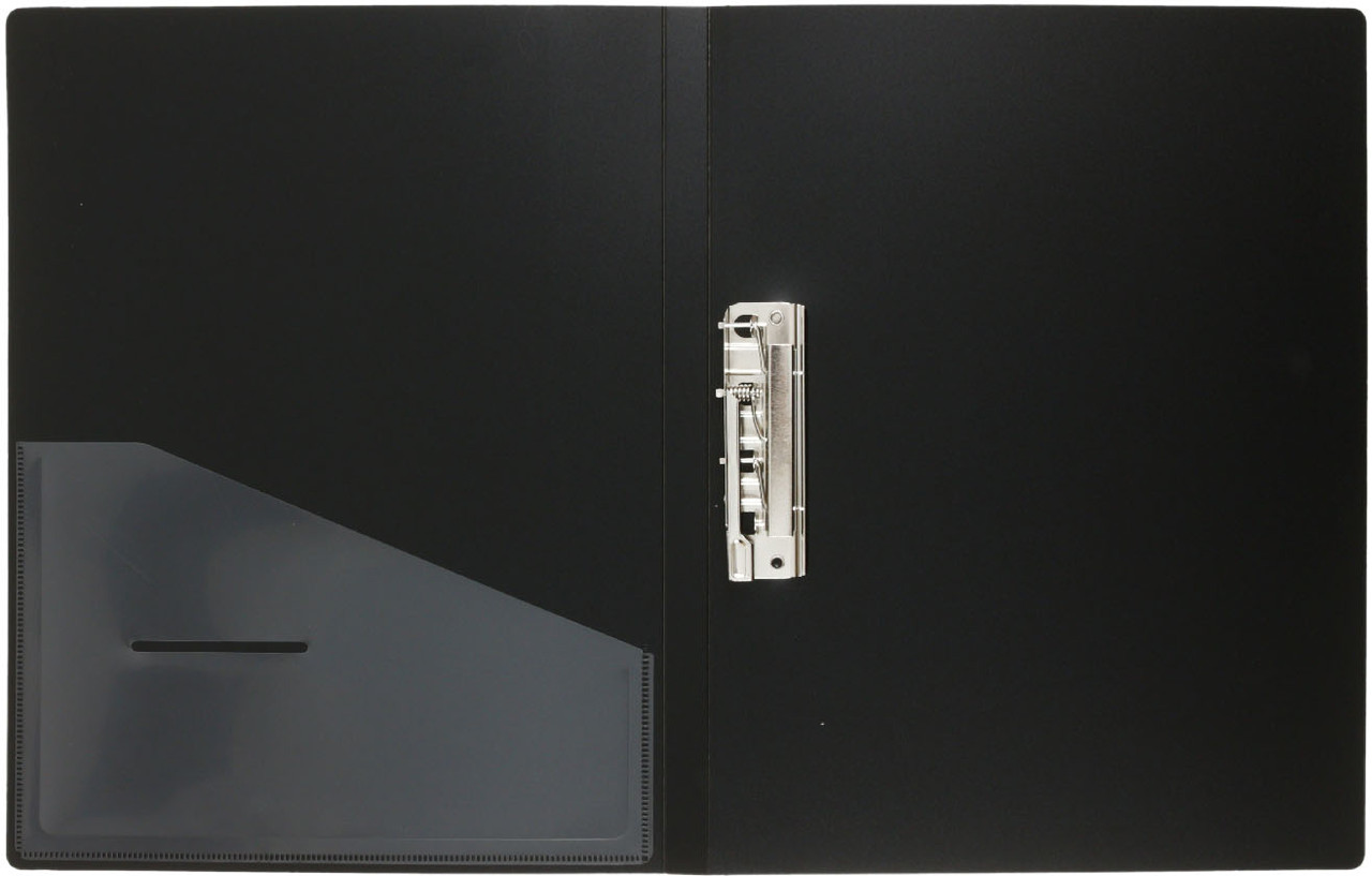 Папка пластиковая с боковым зажимом и карманом Brauberg Contract толщина пластика 0,7 мм, черная - фото 1 - id-p224459028