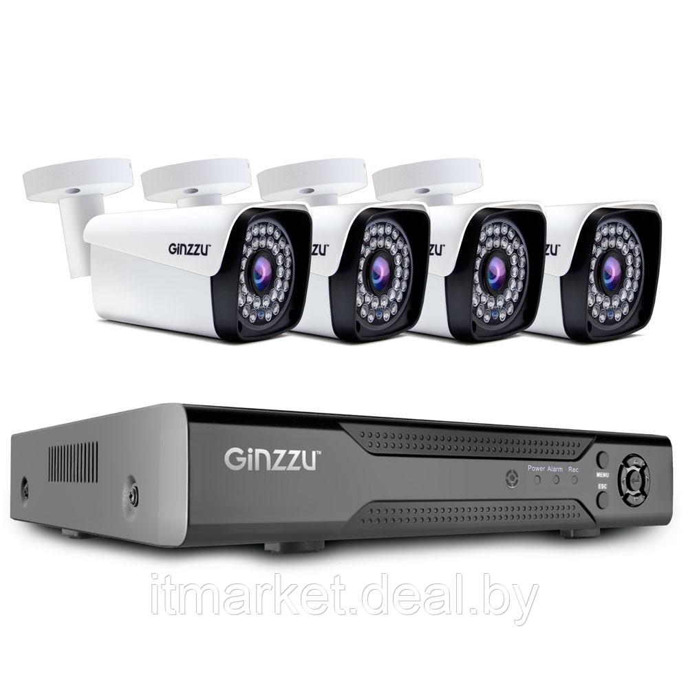 Комплект видеонаблюдения GINZZU HK-441N - фото 1 - id-p224459008
