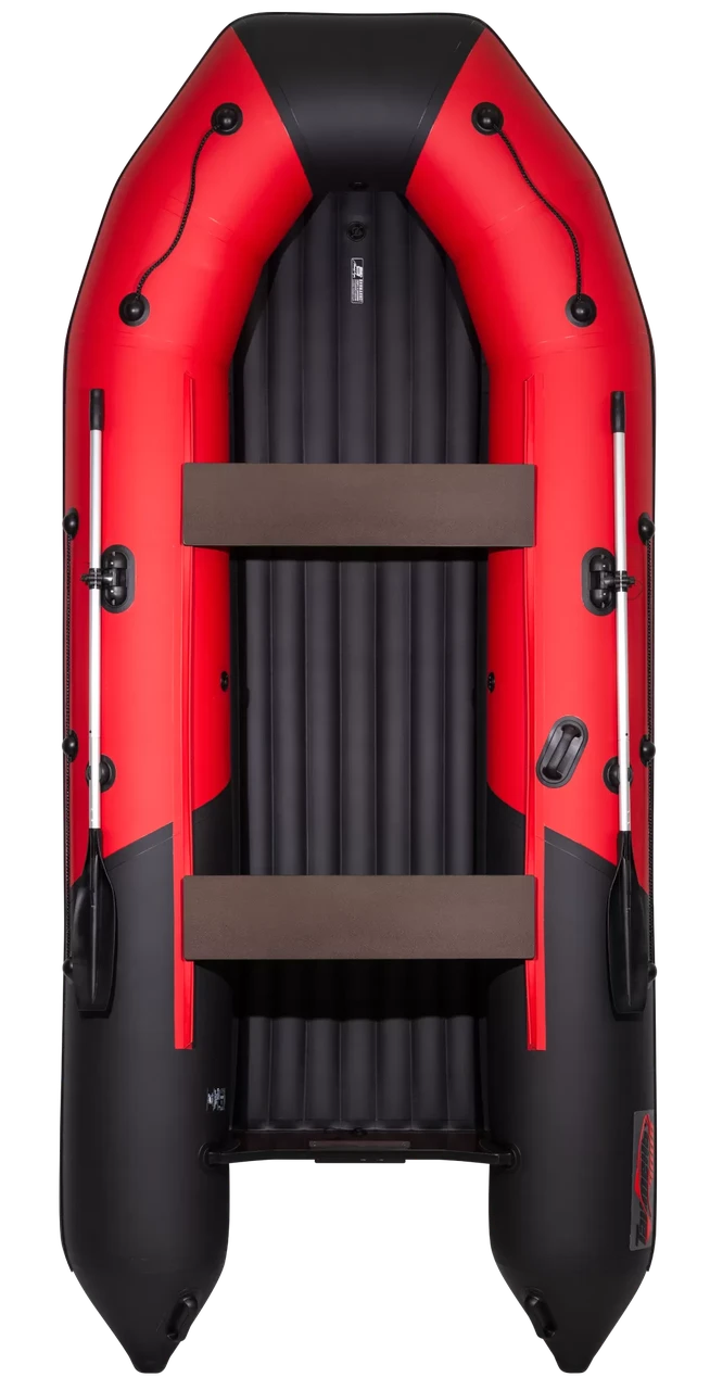 Надувная лодка Таймень NX 4000 НДНД PRO красный/черный