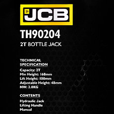 Бутылочный домкрат JCB TH90204 (2т), фото 3