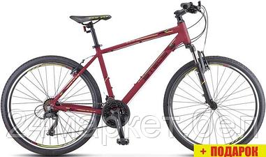 Велосипед Stels Navigator 590 V 26 K010 р.16 2023 (бордовый/салатовый)