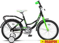 Детский велосипед Stels Flyte 14 Z011 2021 (черный/зеленый)