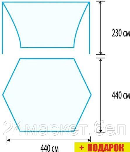 TRAMP Lite Тент 4.4x4.4 м TLT-011 - фото 2 - id-p224459811