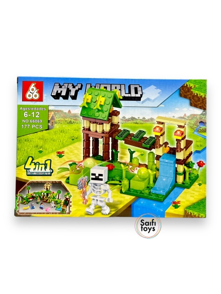 Детский конструктор Minecraft, Майнкрафт "My world" 177 деталей. - фото 1 - id-p224460123