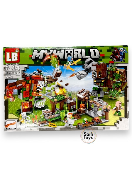 Детский конструктор Minecraft, Майнкрафт "My world" 822 деталей. - фото 1 - id-p224460135