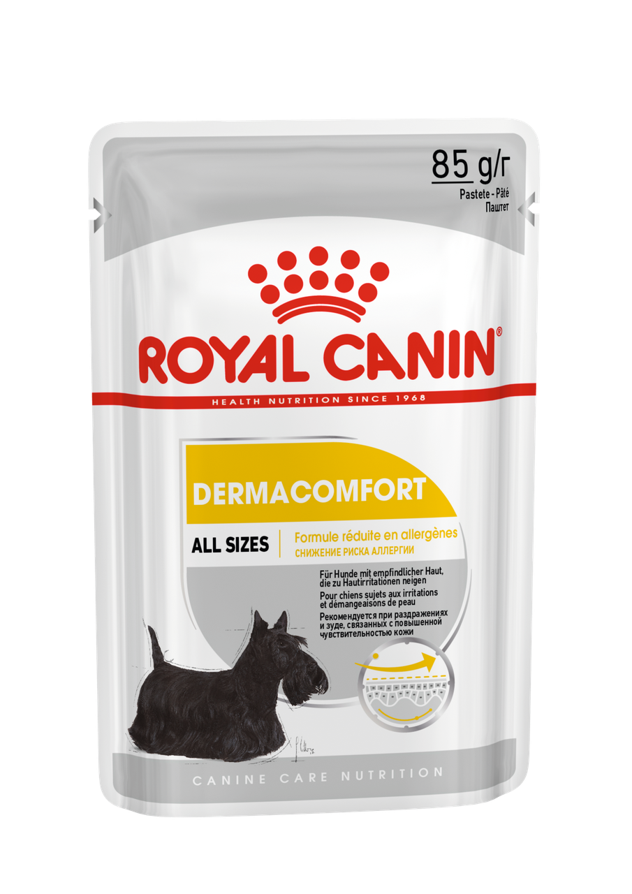 Royal Canin Dermacomfort Canine Adult влажный корм (в паштете) для взрослых собак, 85г., (Австрия) - фото 1 - id-p224461397