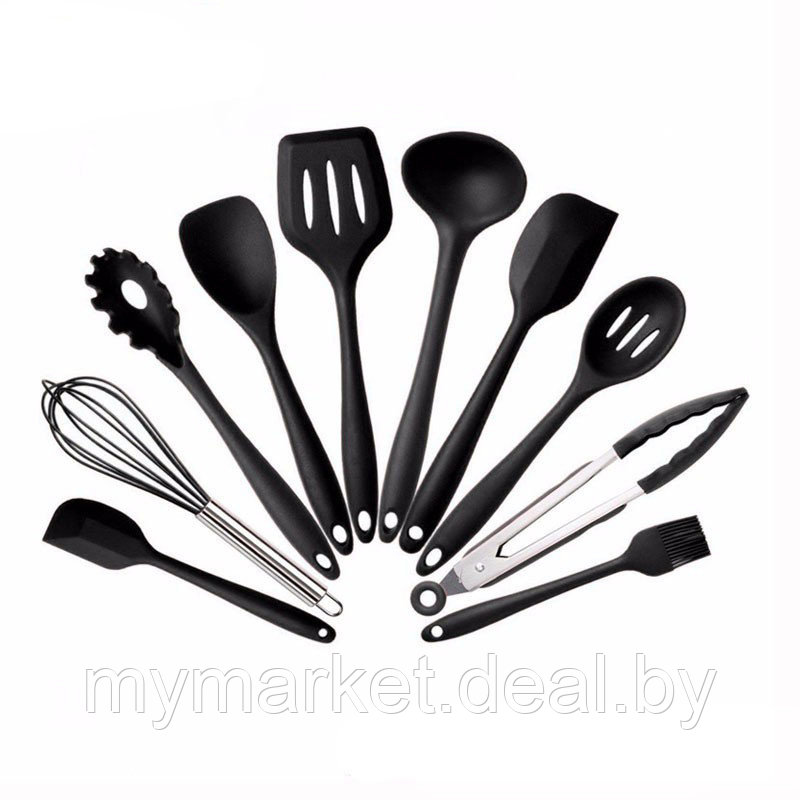 Набор кухонных принадлежностей (11 предметов) из силикона и нержавеющей стали - идеальный подарок - фото 6 - id-p224461452