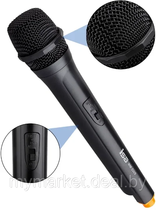 Микрофон беспроводной для живого вокала ISA WM-3309 - фото 6 - id-p224461545