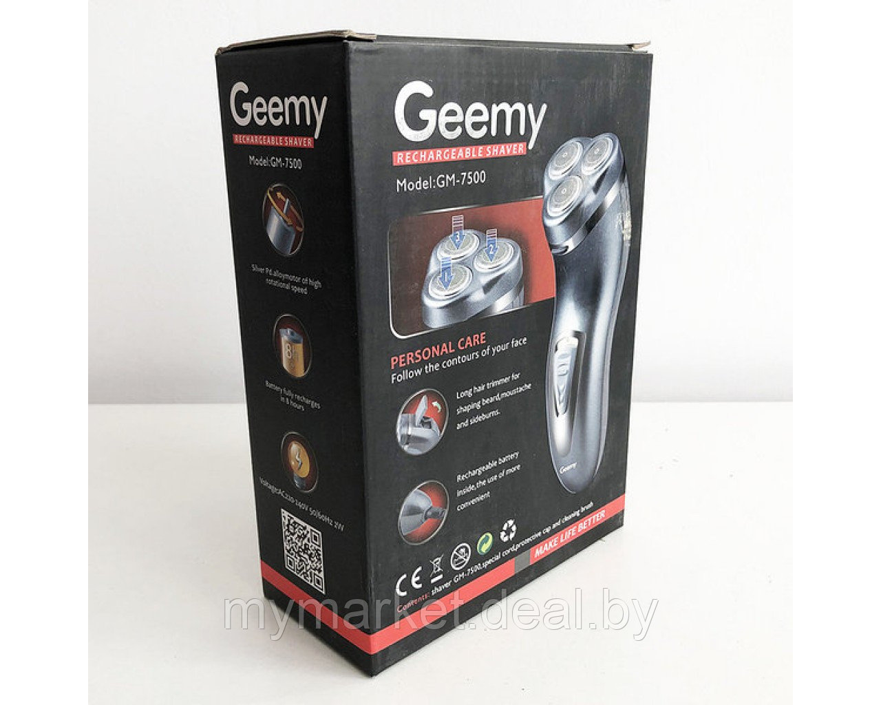Электробритва для мужчин роторная Geemy - фото 8 - id-p224461620